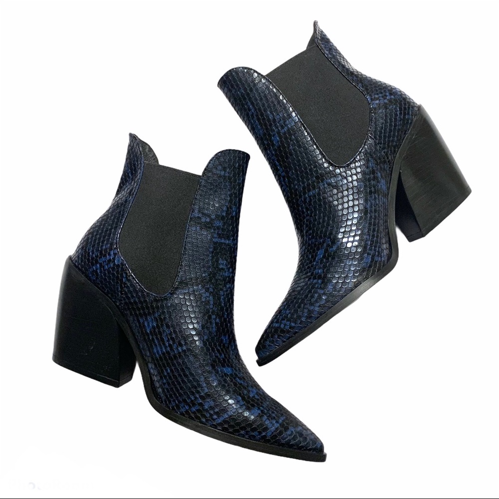 NEW Steve Madden Gail Snake Print Ankle Boots 6.5 - Picture 2 of 11